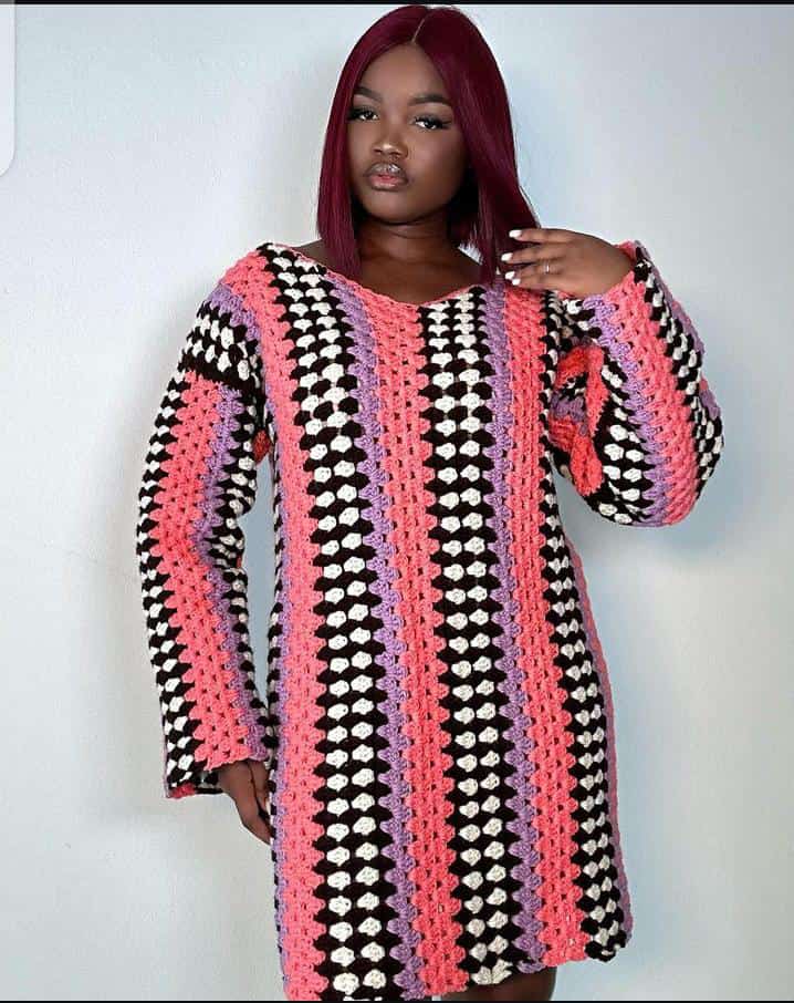 Beautiful Crochet Gown Available In Different Colors
