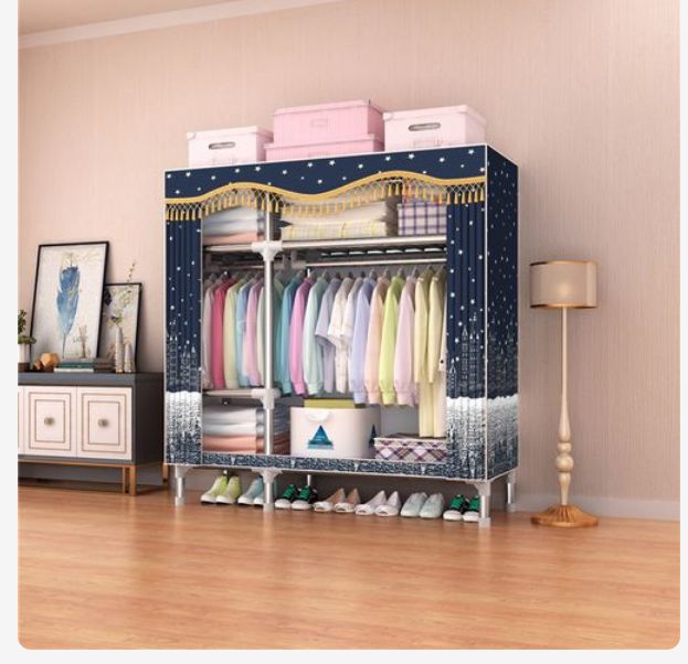 Creative Design Non- Woven Iron Steel Foldable Wardrobe
