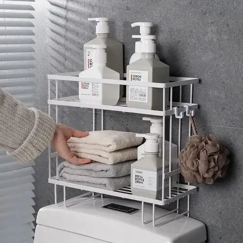 2 Layer Toilet Rack Shelf Bathroom Sundries Storage