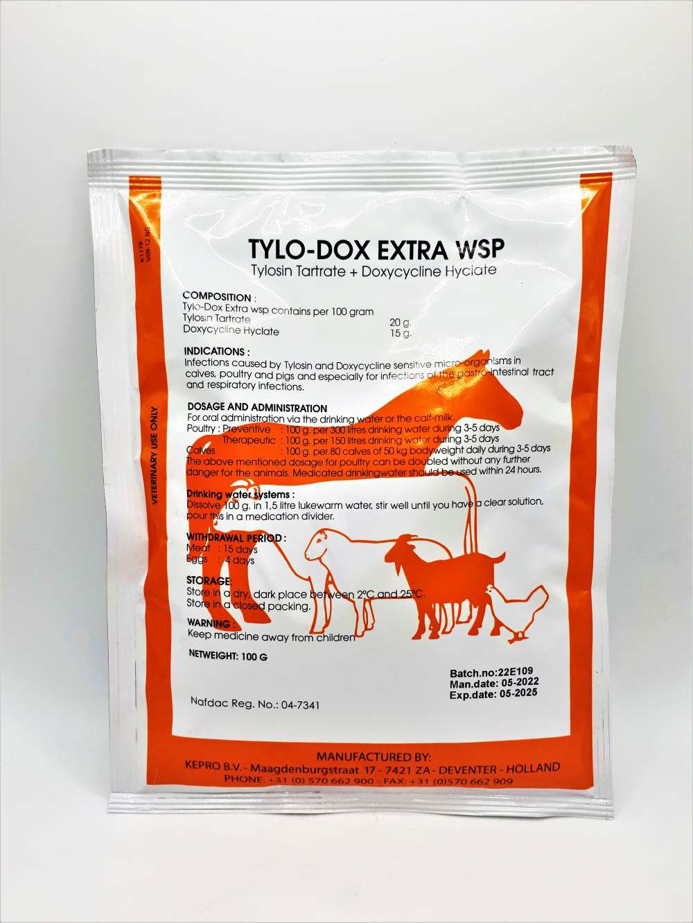 TYLO-DOX EXTRA WSP – 100g Sachet (Broad Spectrum Antibiotic)